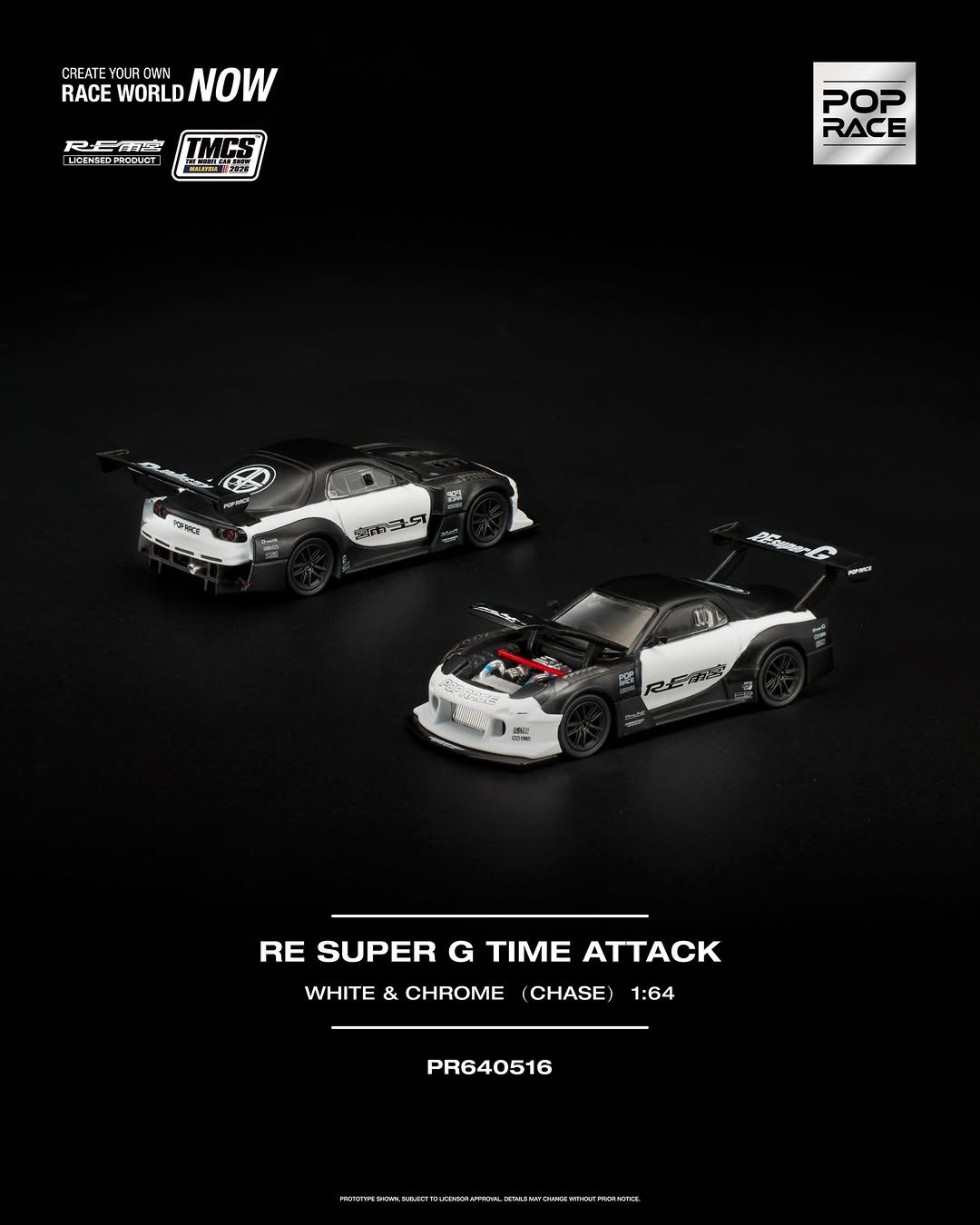 1/64 RE SUPER G TIME ATTACK WHITE & CHROME (PR64-516), *TMCS Event Cars* - Poprace - coming soon.