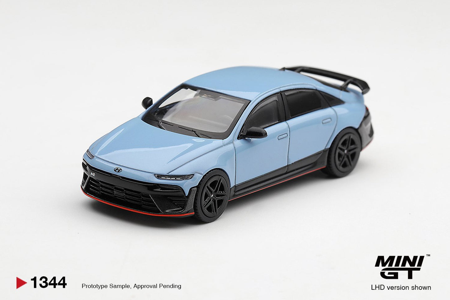 1/64 HYUNDAI IONIQ 6 N PERFORMANCE BLUE PEARL (LHD) (KOREAN EXCLUSIVE) - Mini GT - MGT01344-L