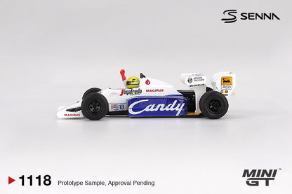 1/64 Toleman TG184 #19 Ayrton Senna  1984 Monaco Grand Prix 2nd Place - Mini GT - MGT01118