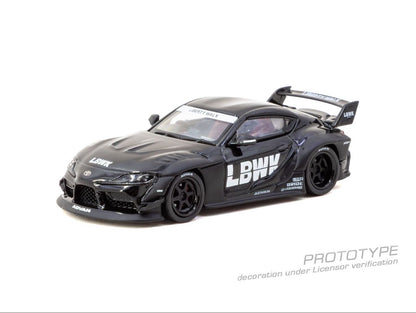 1/64 LB-WORKS TOYOTA SUPRA (A90) Black - Tarmac Works - T64-109-BK ** Pre Order**