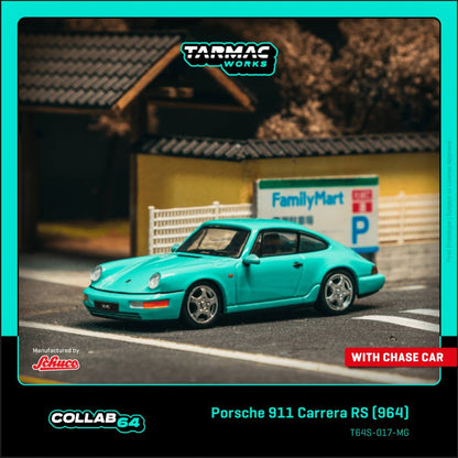 1/64 - Porsche 911 Carrera RS (964) Mint Green - TARMAC - T64S-017-MG