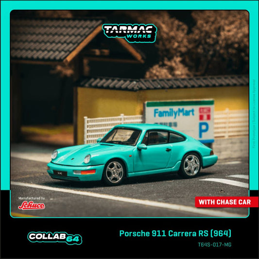 1/64 - Porsche 911 Carrera RS (964) Mint Green - TARMAC - T64S-017-MG
