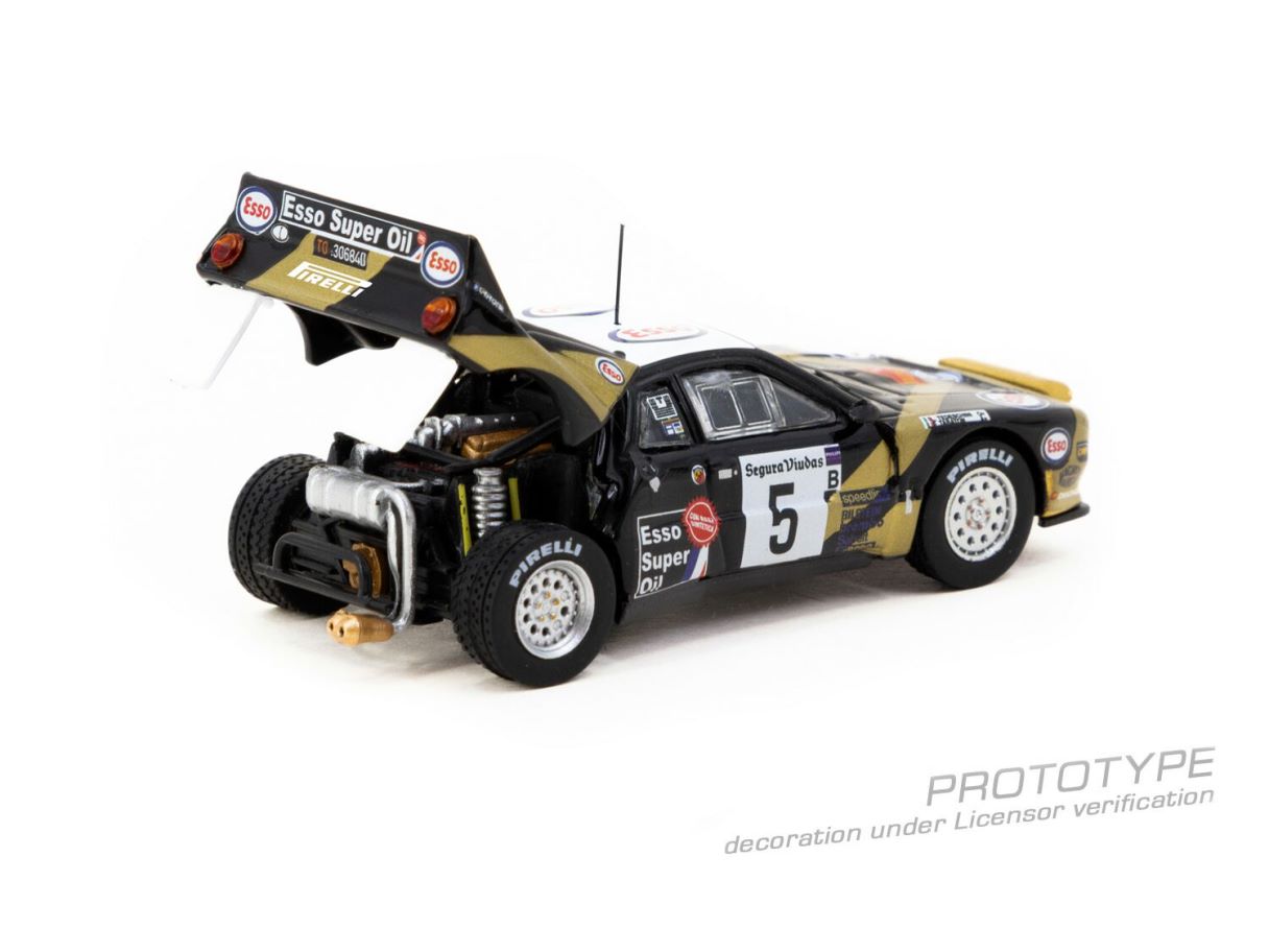 1/64 Lancia 037 Rally #5 F.Tabaton/L. Tedeschini Rally Catalunya 1985, black/gold  - Tarmac - TC-T64P-TL002-85CAT05