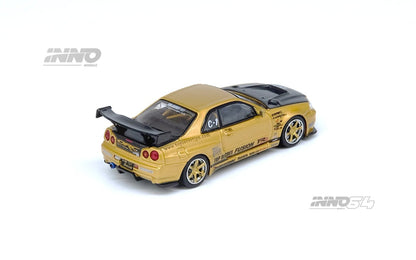 1/64 TOP SECRET R34 GT-R Gold  - Inno64 - IN64-R34TS-GOLD