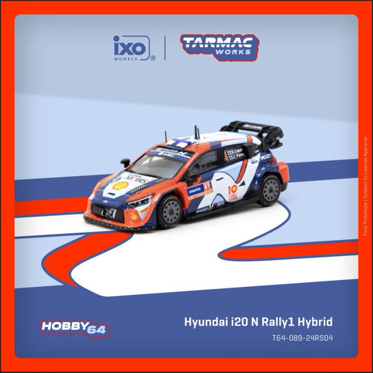 1/64 Hyundai i20 N Rally1 Hybrid Rally Sweden 2024 Winner Esapekka Lappi / Janne Ferm  - Tarmac Models - T64-089-24RS04