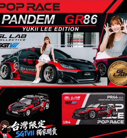 1/64 POP RACE x SGTW Pandem GR86 Yukii Lee Edition | GL LAB 10th Anniversary - Poprace - PR640520 *** Pre order ***