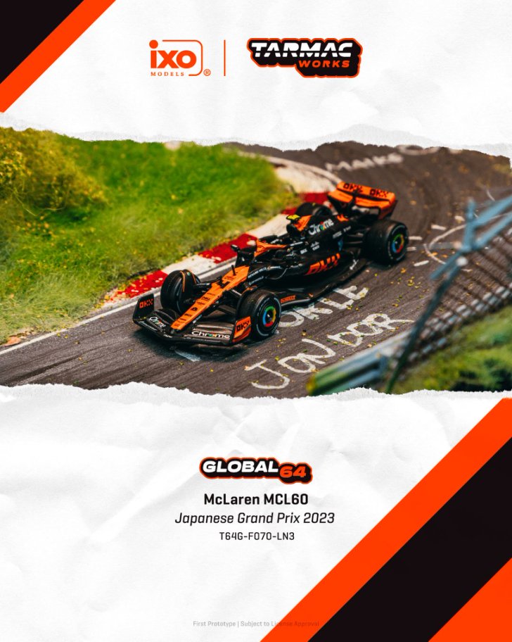1/64 - 2023 McLaren MCL60 Lando Norris Japanese Grand Prix - TARMAC - TC-T64G-F070-LN3