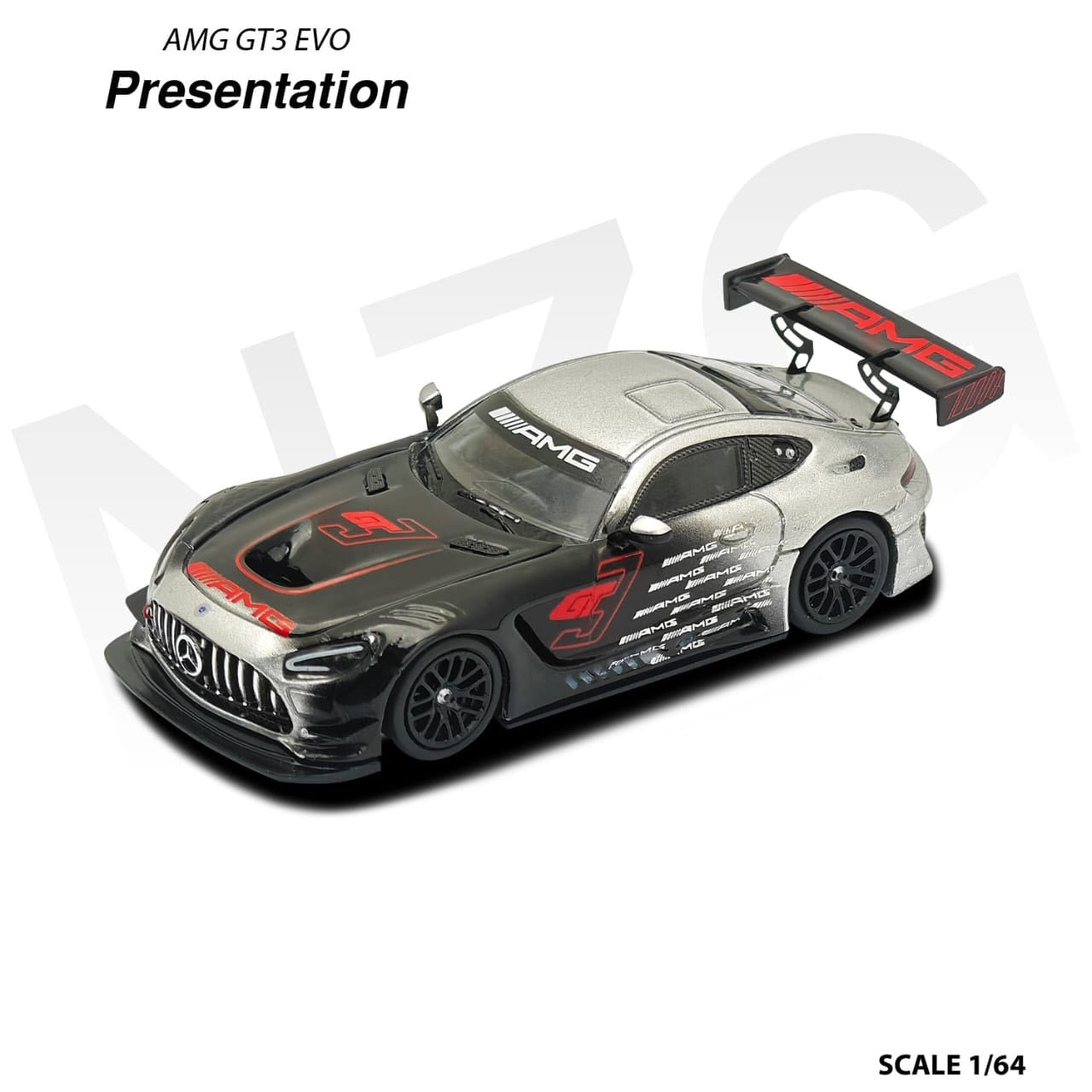1/64 Mecedes - AMG GT3 Evo II Presentation - KiloWorks/ NZG - 114600005