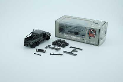 1/64 Land Rover 2016 Defender 110 Pick Up -6x6 Acc Pack - Dark Grey Silver (RHD) - BM Creations