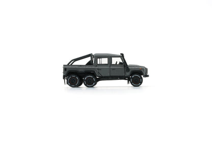 1/64 Land Rover 2016 Defender 110 Pick Up -6x6 Acc Pack - Dark Grey Silver (RHD) - BM Creations