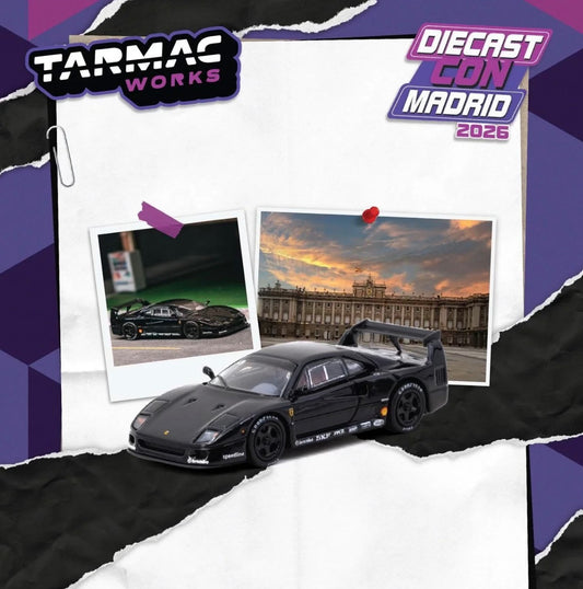1/64 Ferrari F40 Black - Event Special Edition - Tarmac Works X iXO Models ROAD64 - T64R-076-BK
