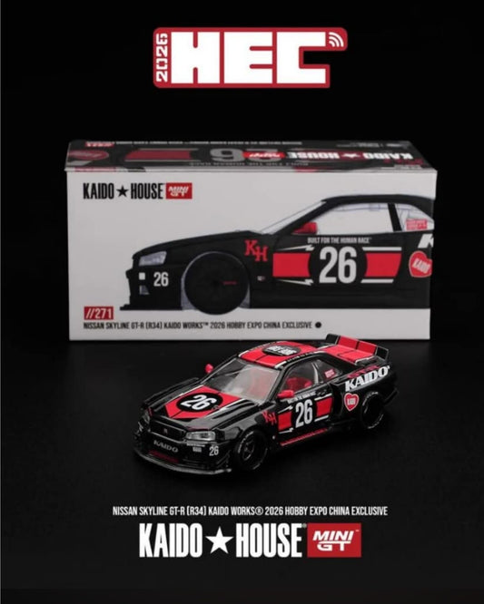 1/64 BEIJING HEC 2026 KAIDO HOUSE 1:64 NISSAN STYLINE GTR（R34）KAIDO WORKS - Kiado House - * HEC Event Specials* MGTKHMG0271