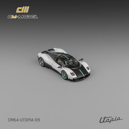 1:64 Pagani Utopia pearl white  with carbon - CM Models - CM64-Utopia-09