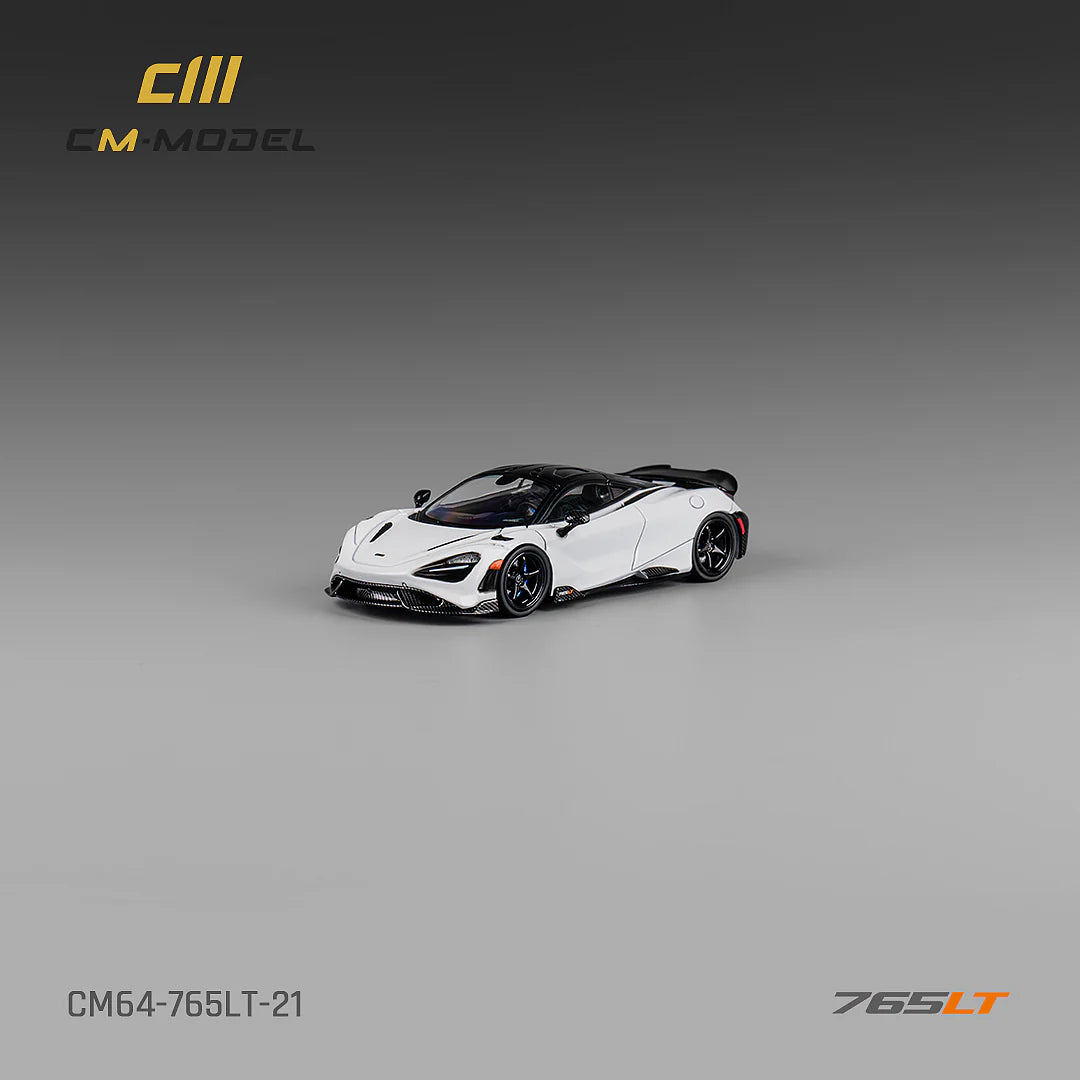 1/64 - McLaren 765LT White with carbon hood CM64- 765LT-21