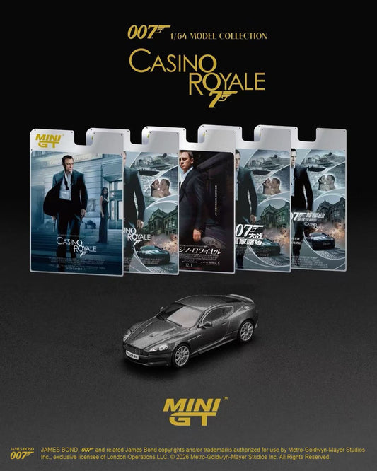 1/64 ASTON MARTIN DBS CASINO ROYALE (LHD) ENGLISH BLISTER PACKAGING - MiniGT - MGT00917-007E