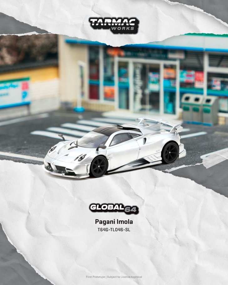 1/64 - Pagani Imola Matt Silver - TARMAC - T64G-TL046-SL