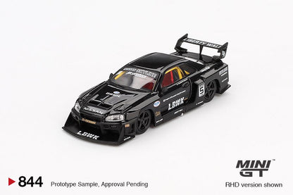 1/64 1/64 NISSAN LB-ER34 SUPER SILHOUETTE SKYLINE BLACK (RHD) BLISTER PACKAGING - MGT00844-BL