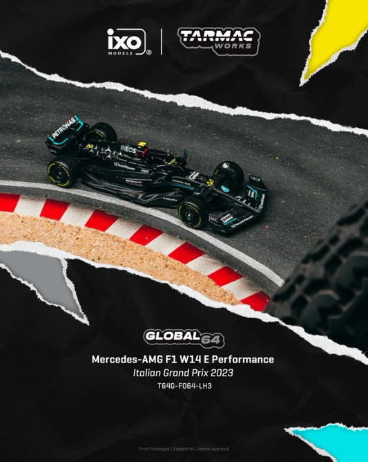 1/64 - 2023 Mercedes-AMG F1 W14, Lewis Hamilton, E Performance Italian Grand Prix - TARMAC - TC-T64G-F064-LH3