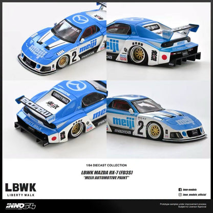 1/64 Mazda RX7 (FD3S) LB-Super Silhouette *Meiji* - Inno64 - in64-LBWKRX7-10