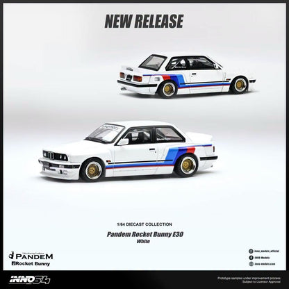 1/64 Pandem Rocket Bunny BMW E30, white  - Inno64 - in64-E30P-WHI