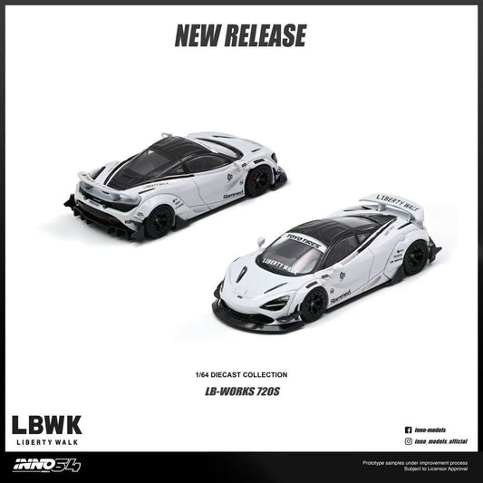 1/64  Liberty Walk 720S, white - Inno64 - in64-LBWK720S-01