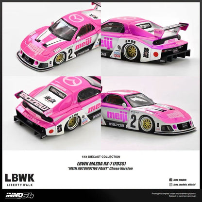 1/64 Mazda RX7 (FD3S) LB-Super Silhouette *Meiji* - Inno64 - in64-LBWKRX7-10