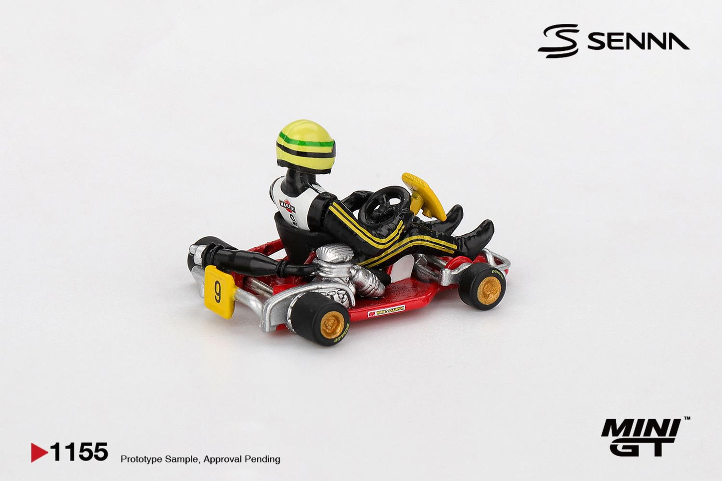1/64  SENNA KART FORMULA K NO.9 AYRTON SENNA DA SILVA 1981 KARTING WORLD CHAMPIONSHIP  - MiniGT - MGT01155