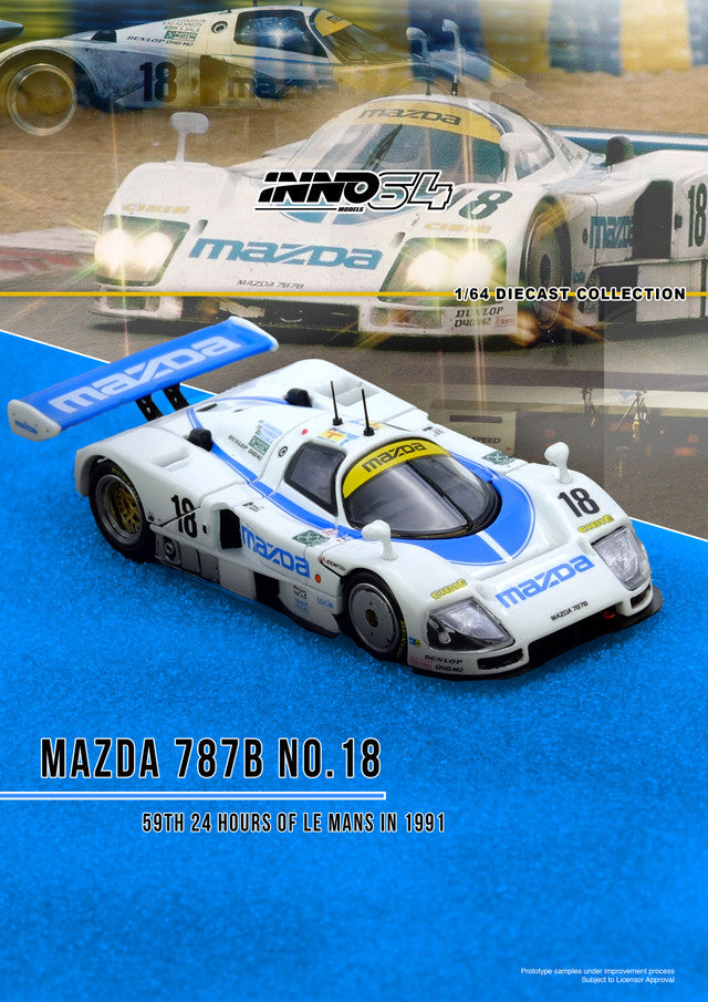 1/64  MAZDA 787B No.18 59th 24 Hours Le Mans 1991  - Inno64 Models - IN64-787B-18LM91