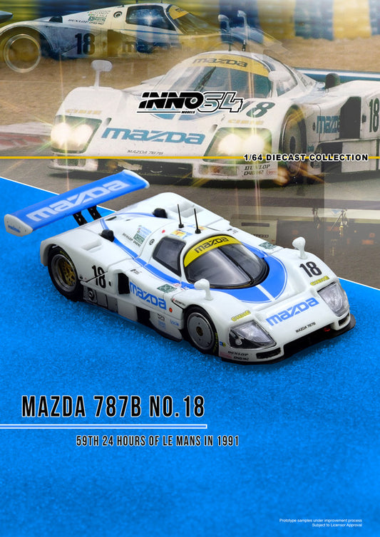 1/64  MAZDA 787B No.18 59th 24 Hours Le Mans 1991  - Inno64 Models - IN64-787B-18LM91