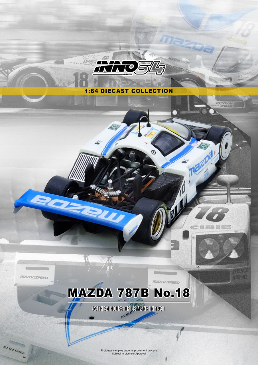 1/64  MAZDA 787B No.18 59th 24 Hours Le Mans 1991  - Inno64 Models - IN64-787B-18LM91