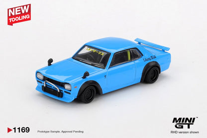 1/64 NISSAN LB WORKS HAKOSUKA BABY BLUE  - MiniGT - MGT01169