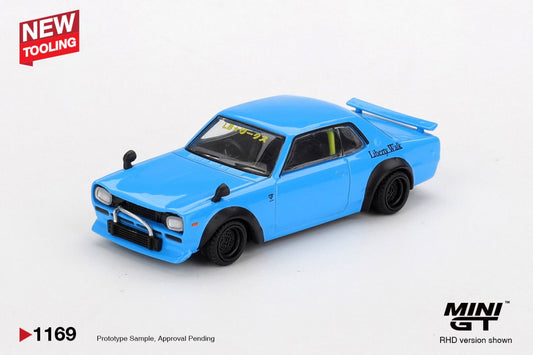 1/64 NISSAN LB WORKS HAKOSUKA BABY BLUE  - MiniGT - MGT01169