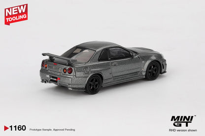 1/64 NISSAN SKYLINE GT-R DARK METAL GREY (NISMO BNR34 CRS VERSION)  - MiniGT - MGT01160
