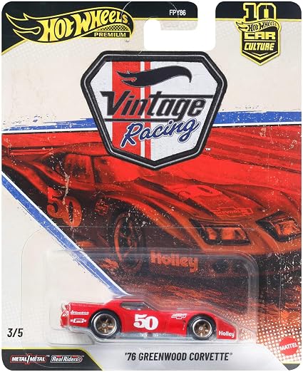 1/64 Vintage Racing / #3 - '76 Greenwood Corvette (Red) - Hot Wheels - hwmv976T