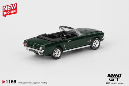 1/64  FORD MUSTANG CONVERTIBLE 1964 HIGHLAND GREEN  - MiniGT - MGT011166