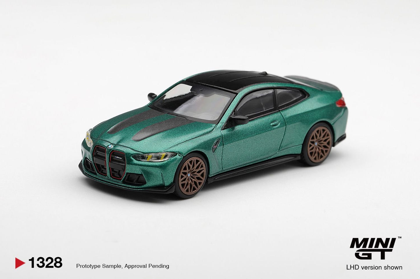 1/64 BMW M4 CS FROZEN ISLE OF MAN GREEN METALLIC  - Mini GT - MGT01328