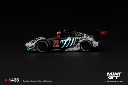 1/64 Porsche 911 GT3 R (992) #77 AO Racing "Skeleton Rexy" 2026 IMSA Petit Le Mans - Mini GT - MGT01436 ***Pre Order***