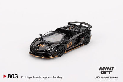 1/64 LAMBORGHINI AVENTADOR SVJ 63 ROADSTER NERO ALDEBARAN (RHD) - MGT00803-R