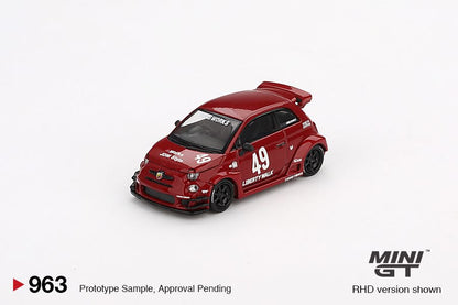 1/64 LB-WORKS X ABAS WORKS ABARTH 595 RED (LHD) BLISTER PACKAGING - MGT00963-BL