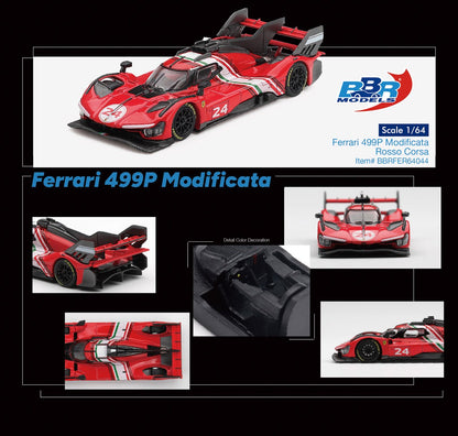 1/64 Ferrari 499P Modificata Rosso Corsa - BBR Models - BBRFER64044