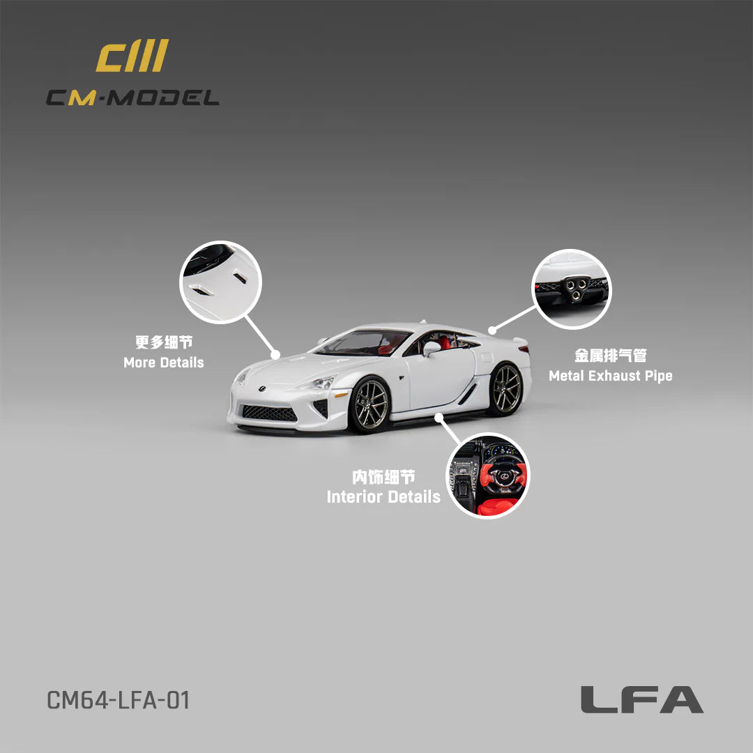 1:64 Lexus LFA Pearl white CM64- LFA-01