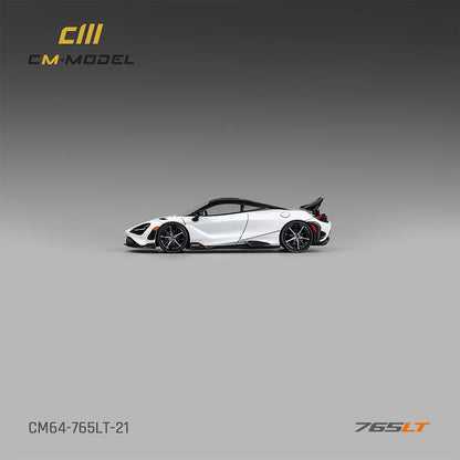 1/64 - McLaren 765LT White with carbon hood CM64- 765LT-21