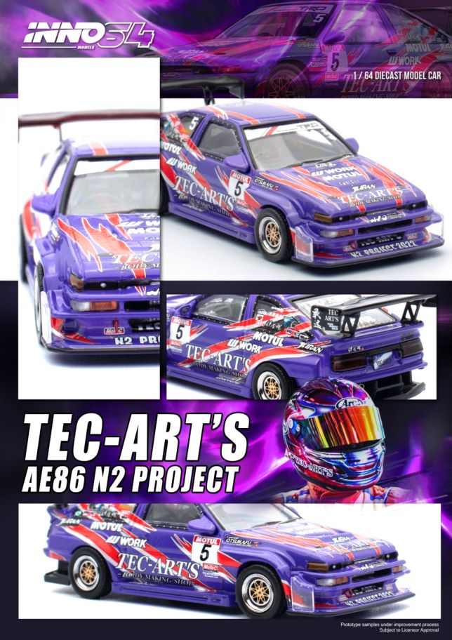 Ae86 Paper Model 1/64 TOYOTA SPRINTER TRUENO AE86 N2 PROJECT BY Tec-Art's - IN64-AE86N2 ...