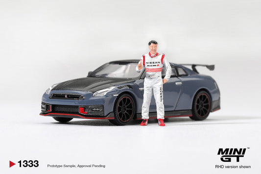 1/64 NISSAN GT-R NISMO 2024 TSUKUBA PRODUCTION CAR LAP RECORD W/MATSUDA FIGURE TSUGIO MATSUDA COLLECTION (RHD) - Mini GT - MGT01333