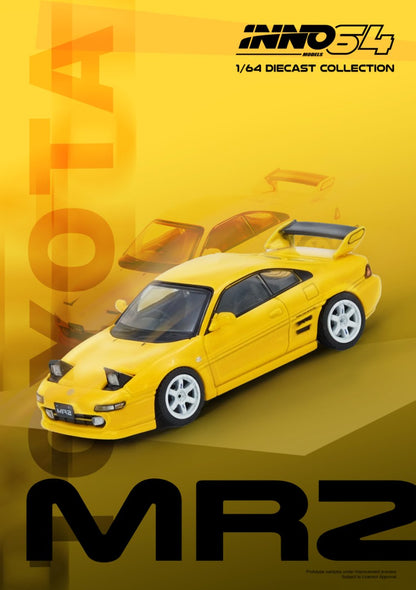 1/64 Toyota MR2 (SW20) Yellow - Inno64 - IN64-MR2-YL
