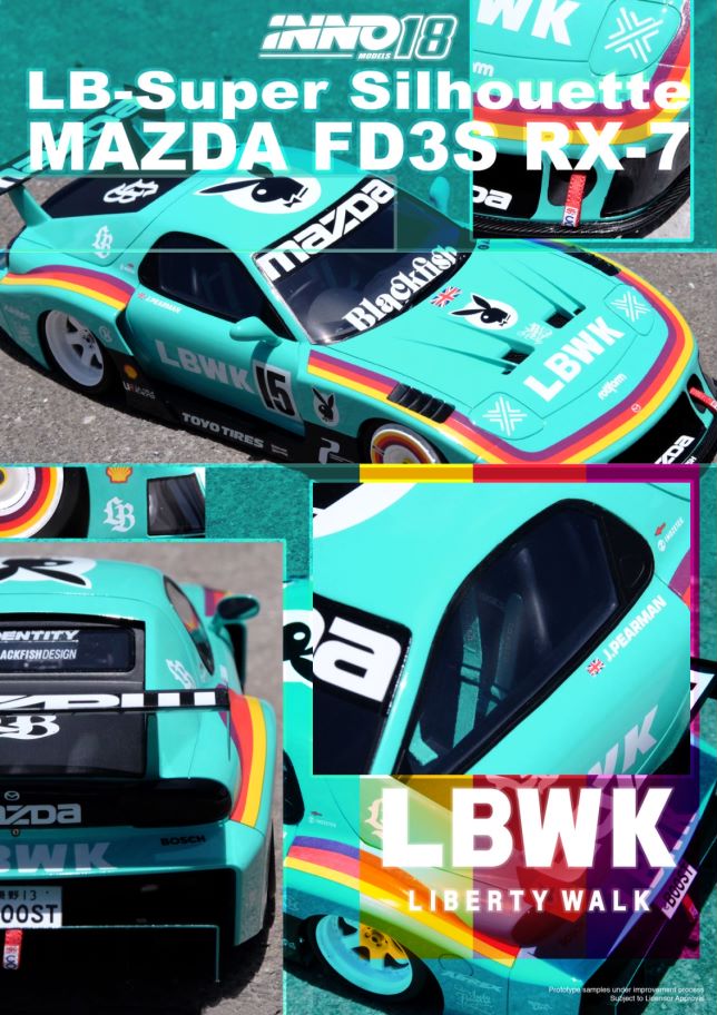 1:18 MAZDA RX7 (FD3S) LB-SUPER SILHOUETTE - INNO 18 - IN18-LBWKRX7-03