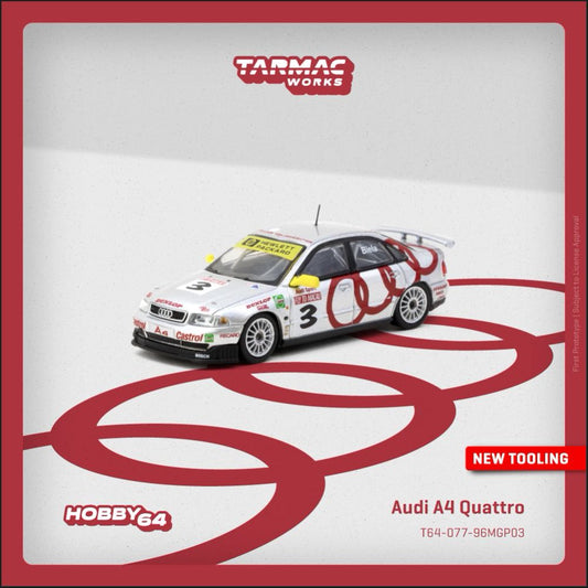 1/64 Audi A4 Quattro Macau Guia Race 1996 Winner Frank Biela - Tarmac Models - T64-077-96MGP03