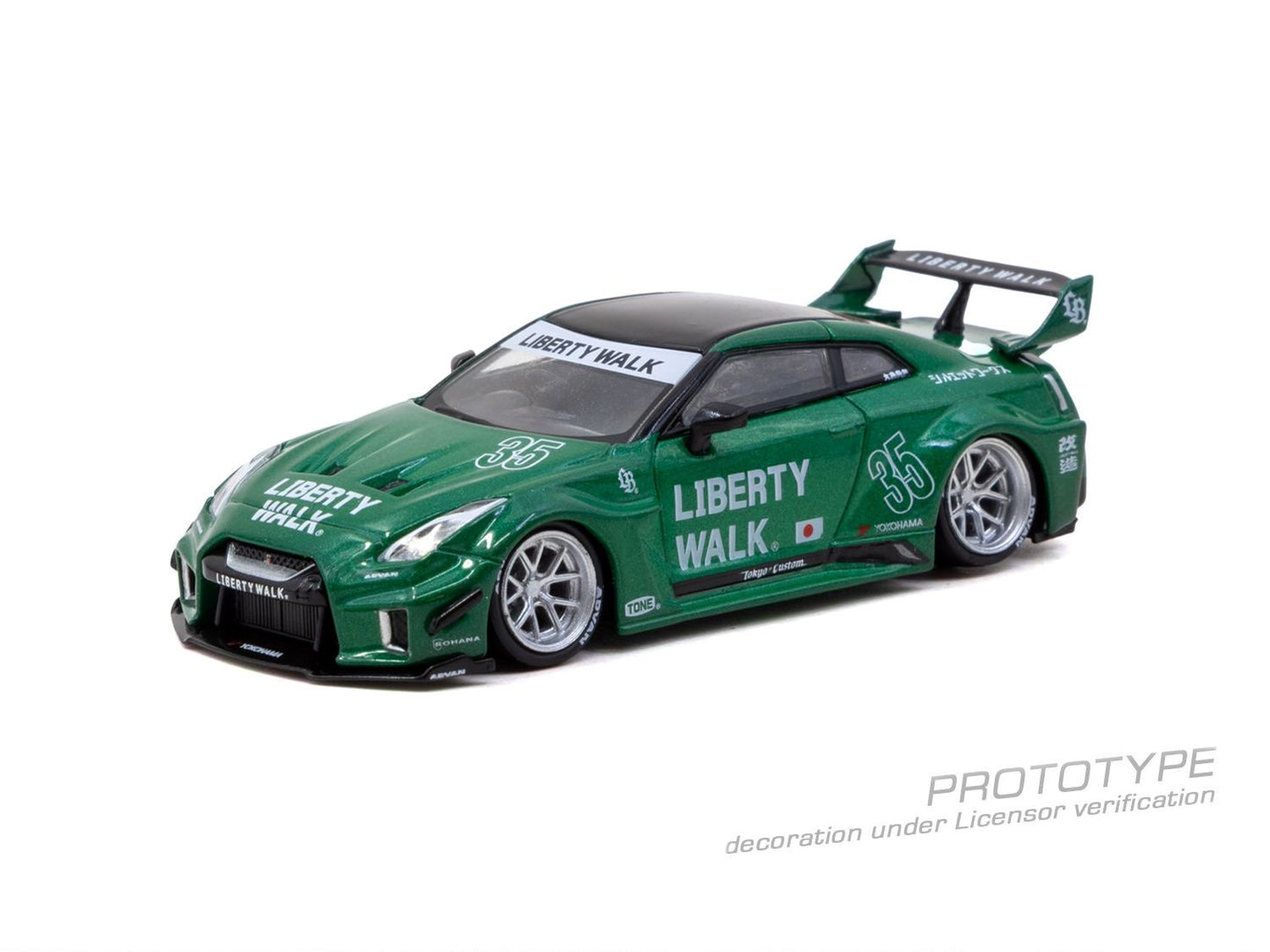 1/64 LB-Silhouette WORKS GT NISSAN 35GT-RR Emerald green - Tarmac Works - T64-105-EG
