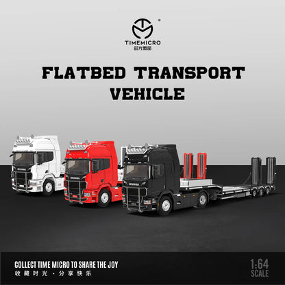 1/64 Scania FLATBED TRANSPORT VEHICLE (3 Colours) - Time Micro