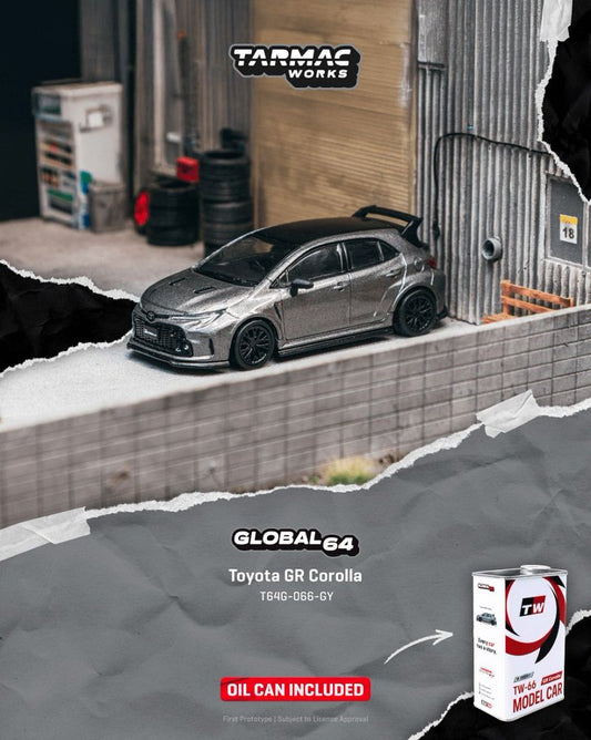 1/64 - Toyota GR Corolla Grey - TARMAC - T64G-066-GY
